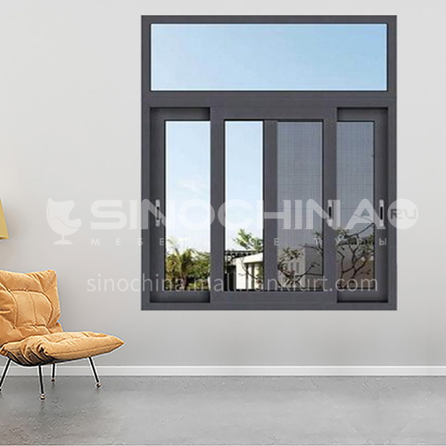 1.4mm sound insulation and heat insulation three-track sliding window with stainless steel gauze 8
